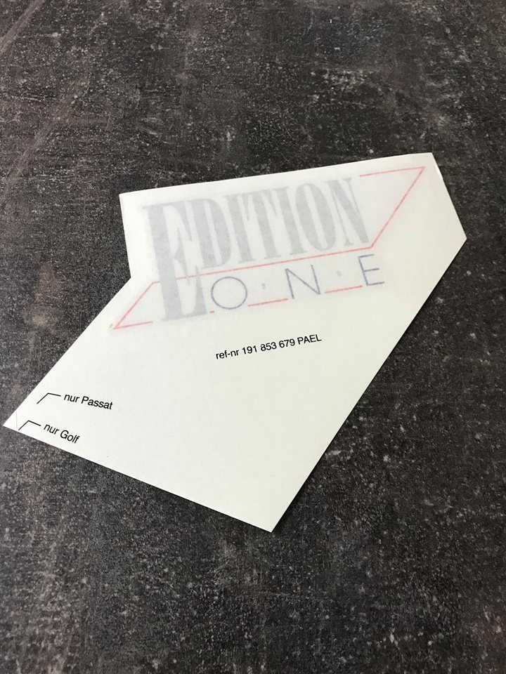 Edition one sticker (replica)